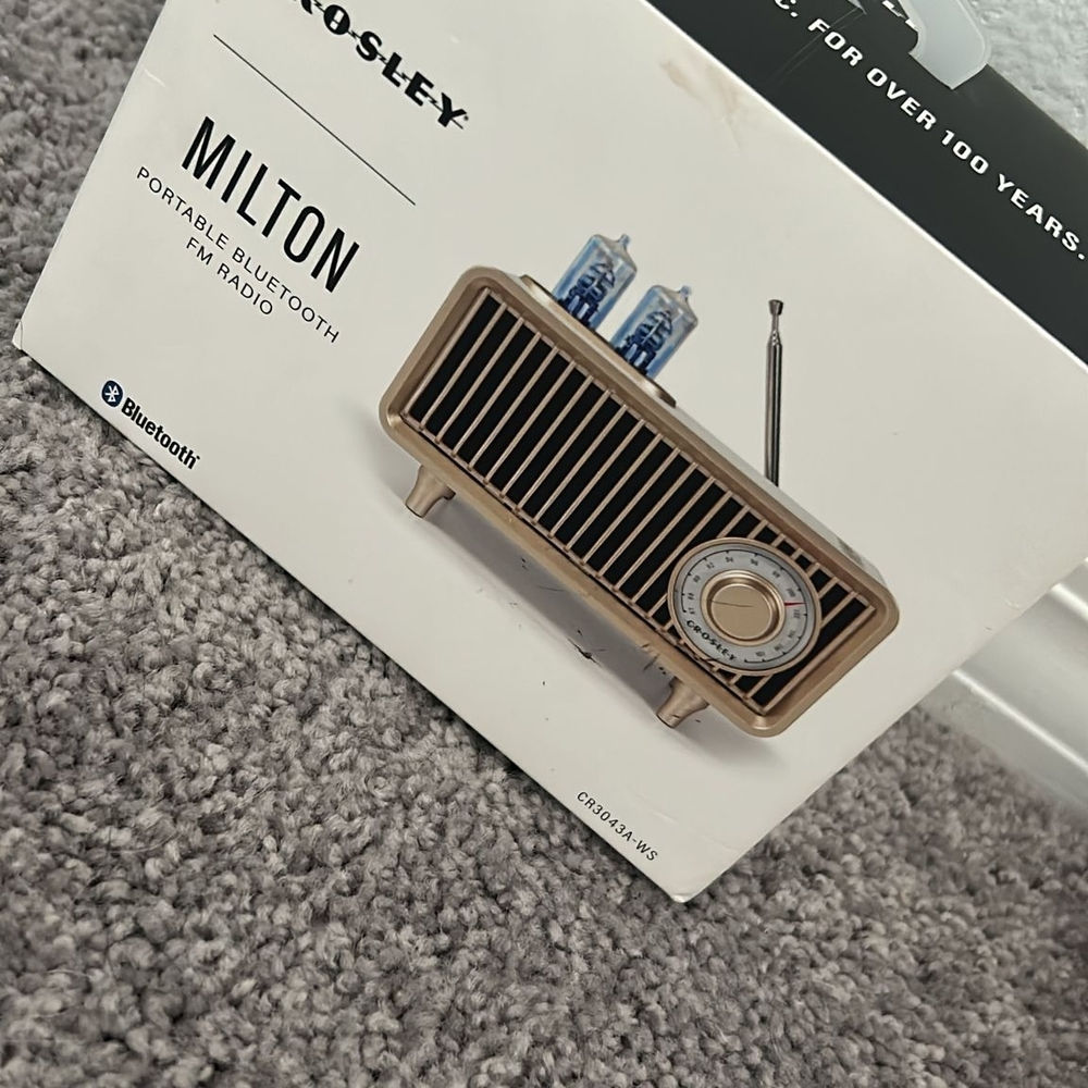 Crosley Milton Bluetooth FM Radio - Brown and Silver